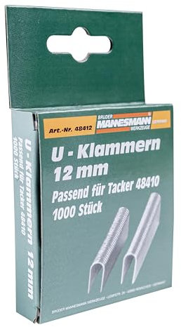 Brueder Mannesmann M48412 U-Shaped Spare Staples by Brueder Mannesmann Werkzeuge