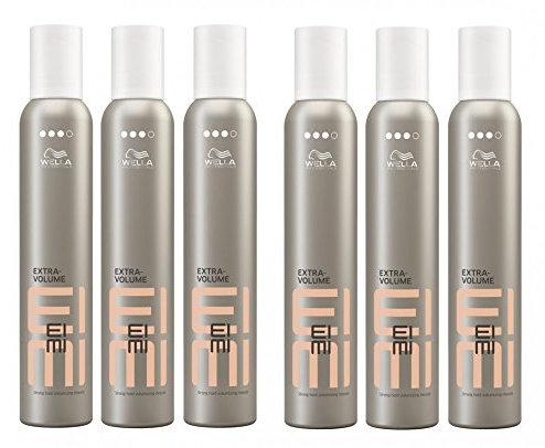 Wella EIMI Extra Volume-Mousse 6 x 300 ml Styling Schaumfestiger für starken Halt Professionals