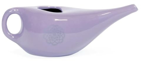 Bodhi NETI POT Nasenspülkännchen| Keramik Neti Kännchen mit Mandala (silber) | Kanne für Nasenspülung | Nasendusche | Nethi Pot - Nethi Topf