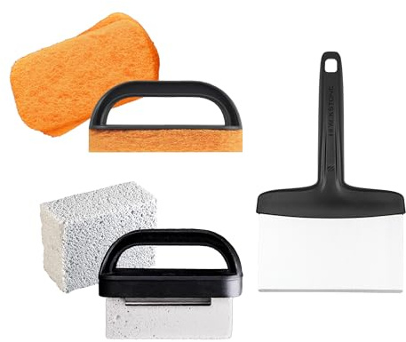 BLACKSTONE 5060 Professional 8-Piece Griddle Cleaning Kit, Stainless Steel, Black