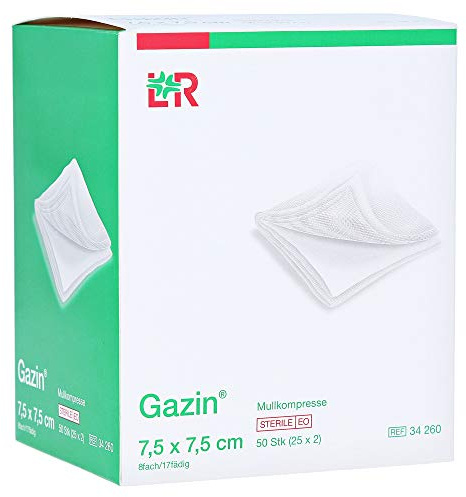 Lohmann & Rauscher Gazin Mullkompresse steril 8- fach, 25 x 2 Stück
