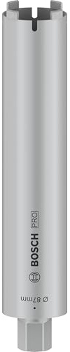 Bosch 1x PRO Trockenbohrkrone, 87 x 400 mm, 1 1/4-Zoll UNC | für Kalk- und Sandsteine, Ziegelstein, Ø 87 mm, Professional Zubehör Diamantbohrer