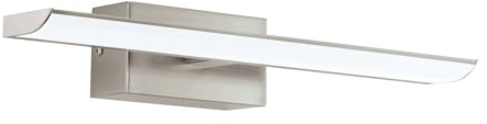 EGLO LED Wandlampe Tabiano, Spiegelleuchte Wandleuchte | aus Metall in Silber und Kunststoff in Weiß, Badezimmer Lampe, Badleuchte neutralweiß, L 40,5 cm