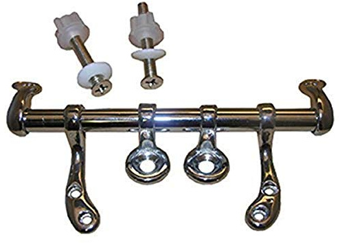 LASCO 14-1051 Toilet Seat Hinge with Bolts and Nuts Fit Most, Chrome Plated Metal