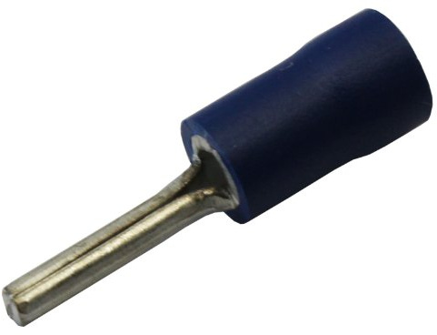 All Trade Direct 100 x Blue 12mm Pin Insulated Wire Connector Electrical Crimp Terminal