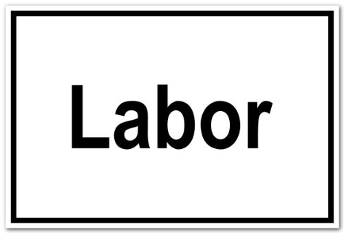 Hinweisschild aus Folie - Labor - 20 x 30 cm