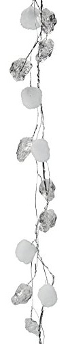 DECOLINE Acryl Deko Hänger Schneebälle und Steine 120cm
