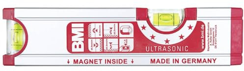 BMI 692020M Wasserwaage Ultrasonic, Länge 20 cm, eloxiert, mit Magnet