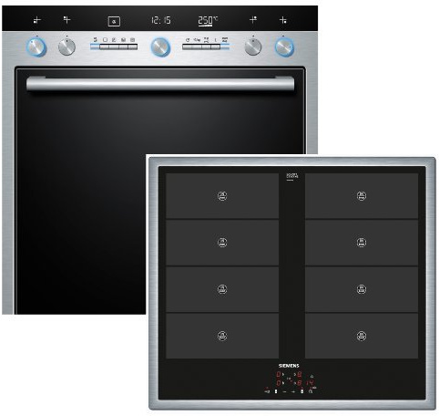 Four Siemens EQ861EV01B avec plaques de cuisson - Classe d'efficacité énergétique A - PlaqueVarioInduction - Couleurs disponibles ennoir et argent - ActiveClean - CookControl40 - PowerBoost