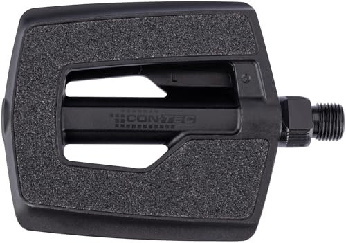 CONTEC Pedal Quick +, Rutschfestes Fahrradpedal mit Nylon-Körper, Griptape, Boron-Stahl-Achse & Reflektoren, 9/16 Gewinde, für City-Bikes, Trekkingräder & Urban-Einsatz, Paar