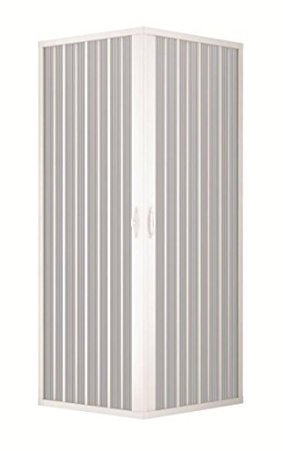 Cabina de ducha de PVC, de 2 lados, con apertura angular, de 70 x 90 cm