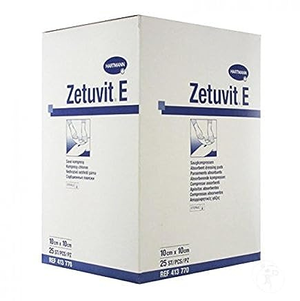 Hartmann Zetuvit E Sterile Absorbent Dressing Pads, 10cm x 10cm by Zetuvit E