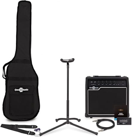 20 Watt Bass Amp & Accessory Pack by Gear4music