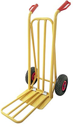 Carretilla Almacén con Pala Abatible Rueda Neumática Llanta de plástico