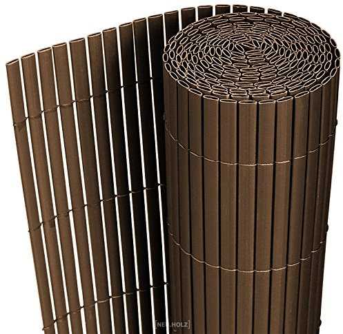 [neu.haus] Brise-Vue Palissade en PVC Extérieur Clôture Réglable Résistant aux Intempéries Intimité pour Jardin Terasse Cache Balcon Anti-Moisissure Protection Renforcé Solide Marron 200 x 300 cm