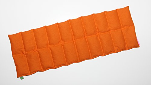 Dinkelkissen Traumschläferchen, ca. 60x20 cm, 20 Kammern, Wärme-Kälte-Kissen (orange)