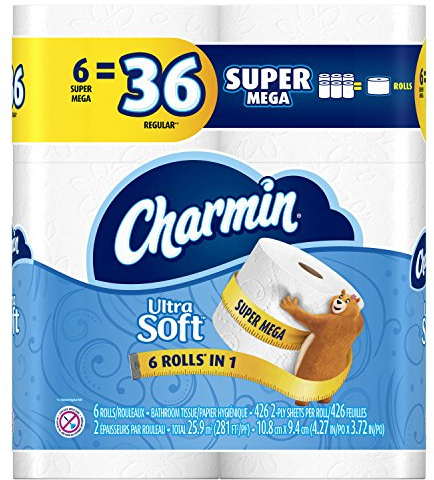 Charmin Ultra Soft Wide Bathroom Tissue - 6 Jumbo Rolls 221 Sheets