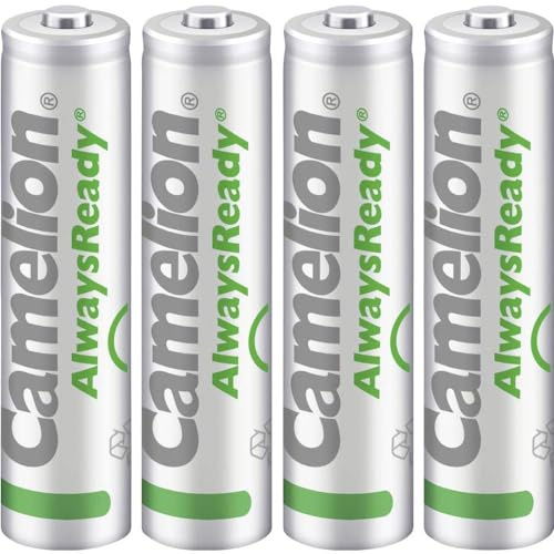 Camelion 17406403 - Always Ready Ni-MH Batterien AAA / HR03, 4 Stück, Kapazität 600 mAh, wiederaufladbar, für elektronische Geräte zur Sicherstellung einer optimalen Energieversorgung