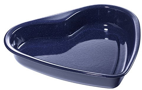 Original Kaiser Emaille Herzbackform 24 cm, Schnitt- und Kratzfestigkeit, spülmaschinengeeignet, Solide Formstabilität und Langlebigkeit