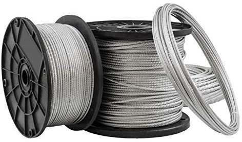 DQPP 100m acero cuerda de alambre 4mm galvanizado EN 12385-4 6x7+FC