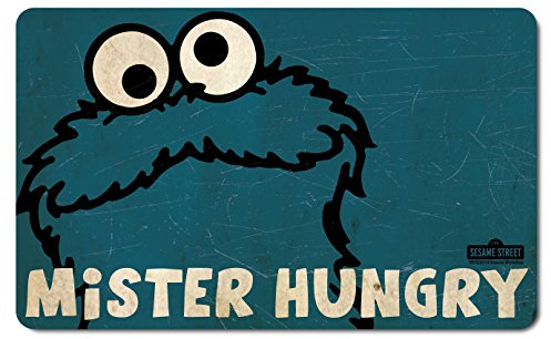 Logoshirt® Sesamstrasse Krümelmonster Mister Hungry Frühstücksbrettchen | 23x14cm, Spülmaschinenfest, Hitzebeständig, Lizenziertes Originaldesign