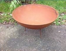 Zen Man Feuerschale Pflanzschale Kerzen Edelrost 60cm 1.8 mit Ständer Gartendeko Metall