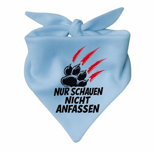 Hunde Dreiecks Halstuch (Fb: hellbau) (Gr. 1 (55 cm)) Nur schauen Nicht anfassen
