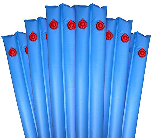 Robelle 3809-06 Deluxe 16g Double Chamber 8-Foot Blue Winter Water Tube for Swimming Pool Covers, Pack of 6
