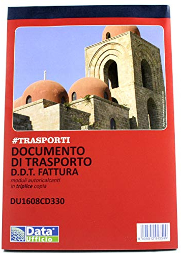 10 BLOCCHI DOCUMENTO DI TRASPORTO D.D.T. FATTURA DATA UFFICIO DU1608CD330