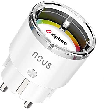 A1Z Prise Connectée ZigBee avec Surveillance Énergétique, 10A, Contrôle à Distance, Commande Vocale, Programmation & Minuterie, Compatible avec Alexa, Google Home, ZigBee Hub Requis, Pack de 1