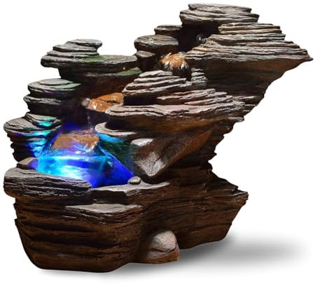Zen'Light SCFR132 - Fontana a Torrente, Pietra, 38 x 19 x 25 cm, Colore: Marrone