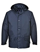Portwest S530 Arbroath Winter Jacket Multi Pocket Long Sleeve Waterproof | Navy, Medium, EN 343 Class 3:3, Secure and Comfortable Fit, Fleece Lining, Drawcord Hood and Hem, Taped Seams, Corporate