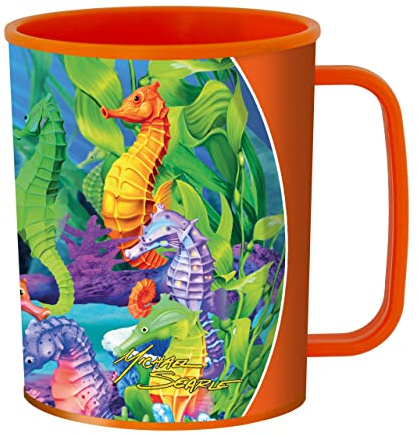 3D LiveLife Trinkbecher - Lustig Seepferd von DeluxeBase. 3D Linsenförmige Seepferd Plastikbecher. 300ml Becher für Kinder mit Original Kunstwerk, lizenziert von bekannt Künstler, Michael Searle