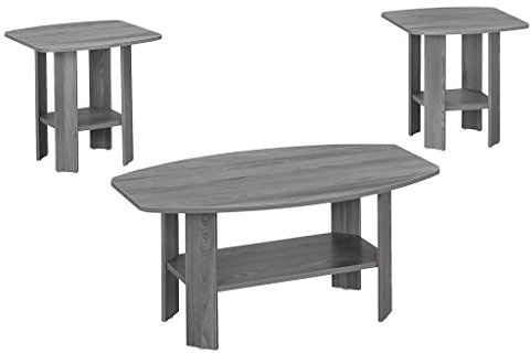Monarch 3 Piece Table Set, Grey