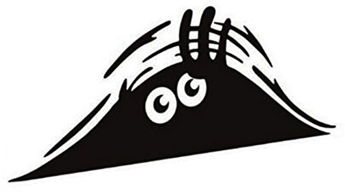 Divertida del monstruo que mira a escondidas Paredes Auto de coches de Windows Etiqueta gr¨¢fico del coche del vinilo Adhesivos pegatinas de coches Accesorios