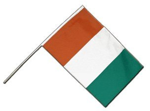 Digni Drapeau Côte d'Ivoire sur hampe - 60 x 90 cm