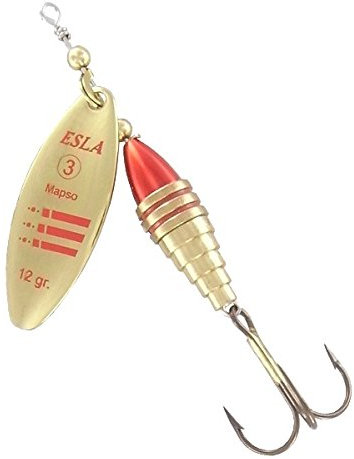 MAPSO - 5 Cucharillas de Pesca ESLA-3 OR 12 GMS.