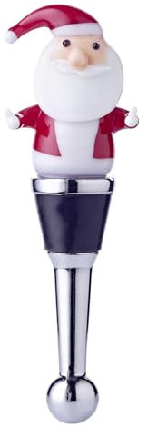 EDZARD Bouchon de Bouteille Santa Claus, pour Champagne, vin et vin Mousseux, technique du verre de Murano, hauteur 11 cm, fait main