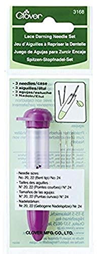 Clover 3168 Stopfnadel-Set mit Spitze, 3.27 x 5.8100000000000005 x 12.16 cm, Violett