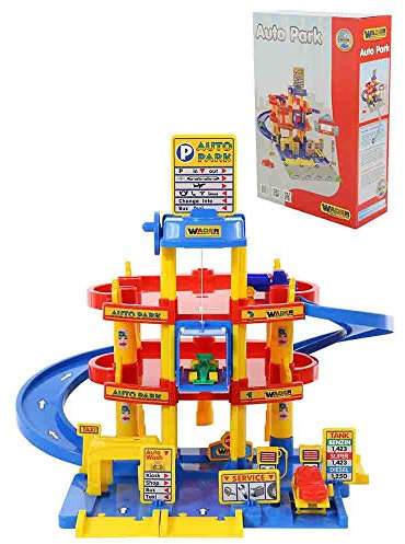 Polesie Parkgarage 37893 Kinder Parkhaus, 3 Ebenen, Tankstelle, Aufzug, 3 Autos, Farbe:bunt