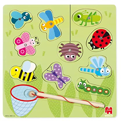 Goula Jumbo Spiele Bugs – Holzpuzzle mit Magneten, Holzspiel