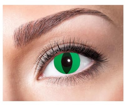 Zoelibat Eyecatcher Motivlinsen - Anaconda m08 - farbige 3-Monats-Kontaktlinsen - Grün zum Schlangen oder Cosplay Kostüm