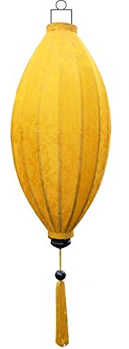 Lampionsenzo Vietnamesische Seide Lampion Mango Gelb by