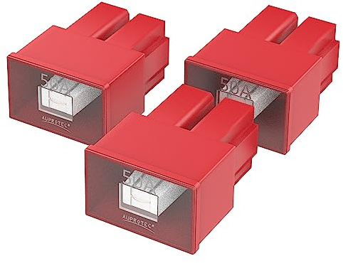 AUPROTEC PAL AS Blocksicherung Female OTO 50A, rot, 3 Stück | 32V/DC, OEM-Qualität, für japanische, -40 bis +125 °C