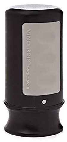 Franmara Vino Wine Saver Vacuum Pump and Stopper, Black, (Pack of 1) Rubberised Panel for Better Gripping