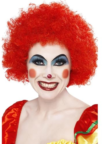 Fancy Dress Crazy Clown Wig Red 120g