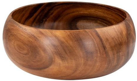 levandeo Holzschale 30cm rund aus Akazie - Holzschale Obstschale - Deko Dekoration Aufbewahrung Akazienholz Schale Dekoschale