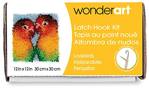 Wonderart Lovebirds Latch Hook Kit, 12 X 12 (426209)