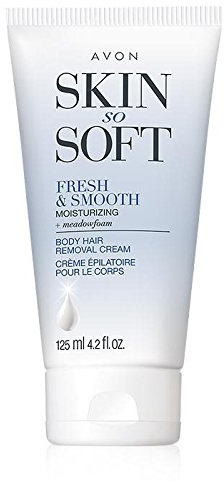 AVON Skin So Soft Fresh & Smooth Body Hair Removal Cream for Men & Women – Gentle Hair Remover Cream with Meadowfoam Oil, Leaves Skin Feeling Smooth, Suitable for Legs, Arms – 4.2 fl oz (125 ml)