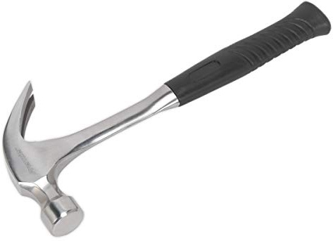 Sealey CLX20 Claw Hammer Steel Shaft, Silver, 20 oz